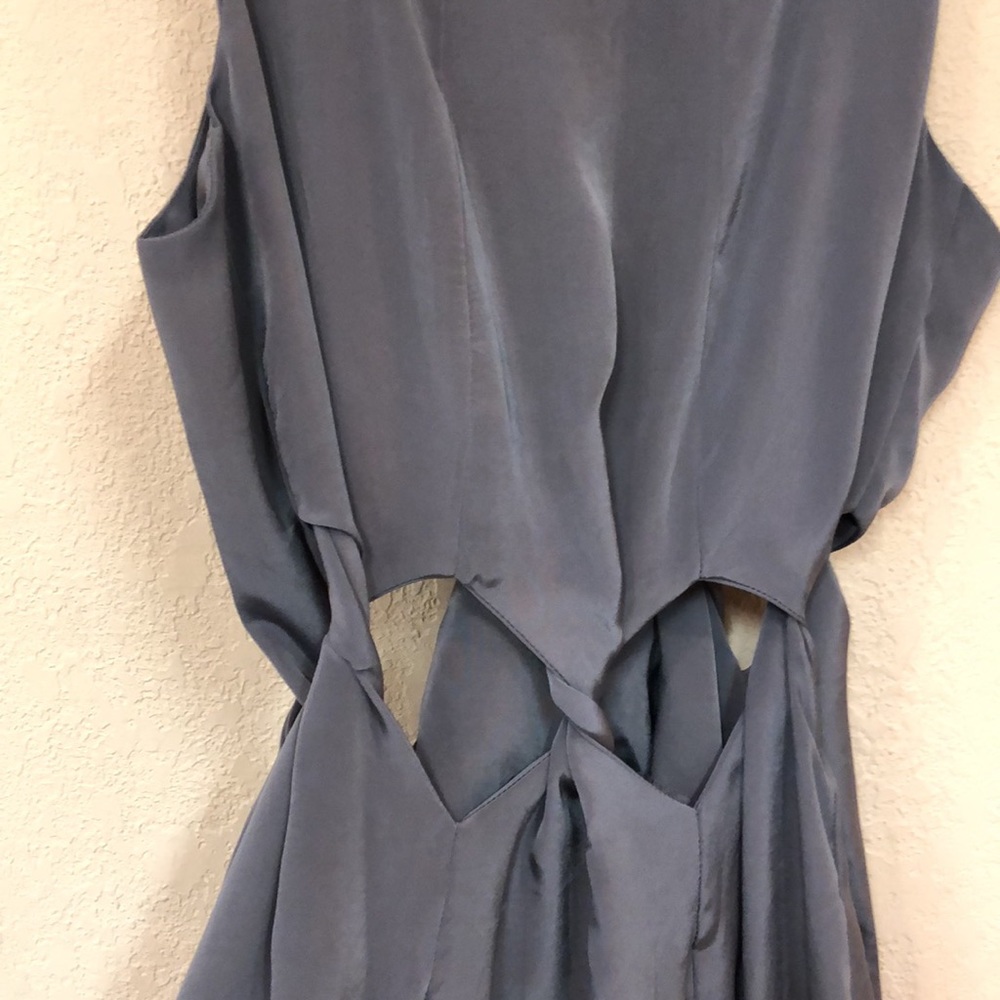 Treasure by Samantha Pleet womans Grey cut out waist maxi dress FLAWED  Large - Picture 6 of 14